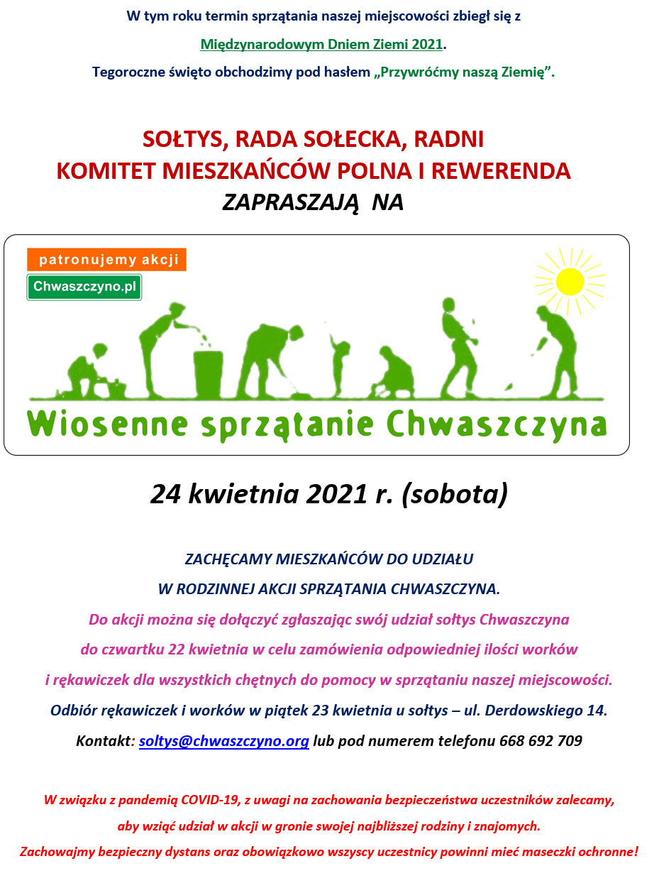 SPRZĄTANIE CHWASZCZYNA 2021